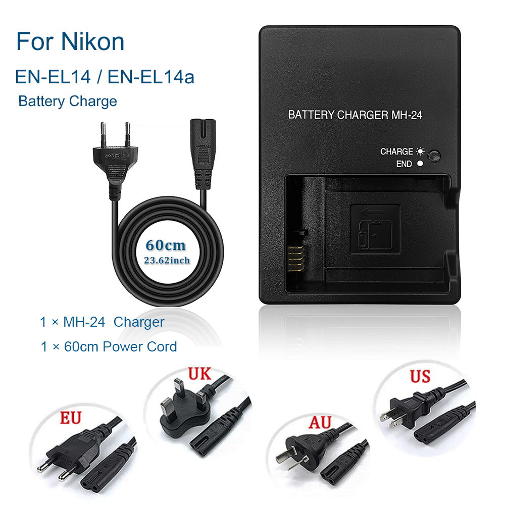 Nikon Camera D3500 - Nikon EN-EL14/EN-EL14a için MH-24 Pil Şarj