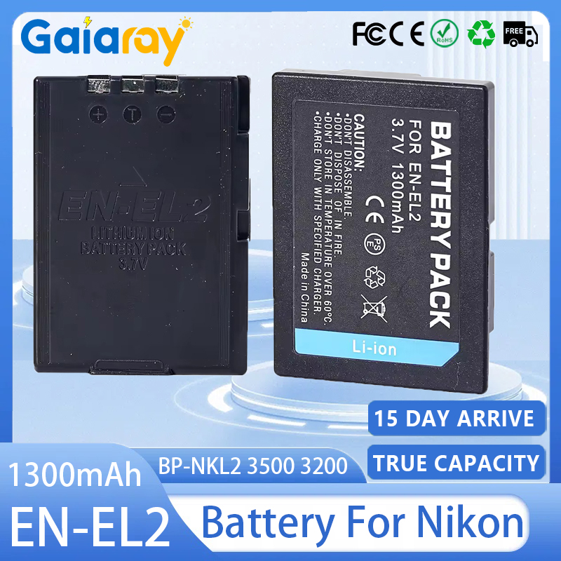Nikon Camera D3500 - EN-EL2 Kamera Pil 1300 mAh 3.7